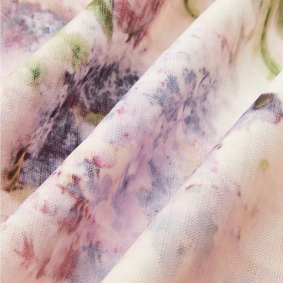 Commense Belted Balloon Sleeve Floral Dress - Picture 2 of 7